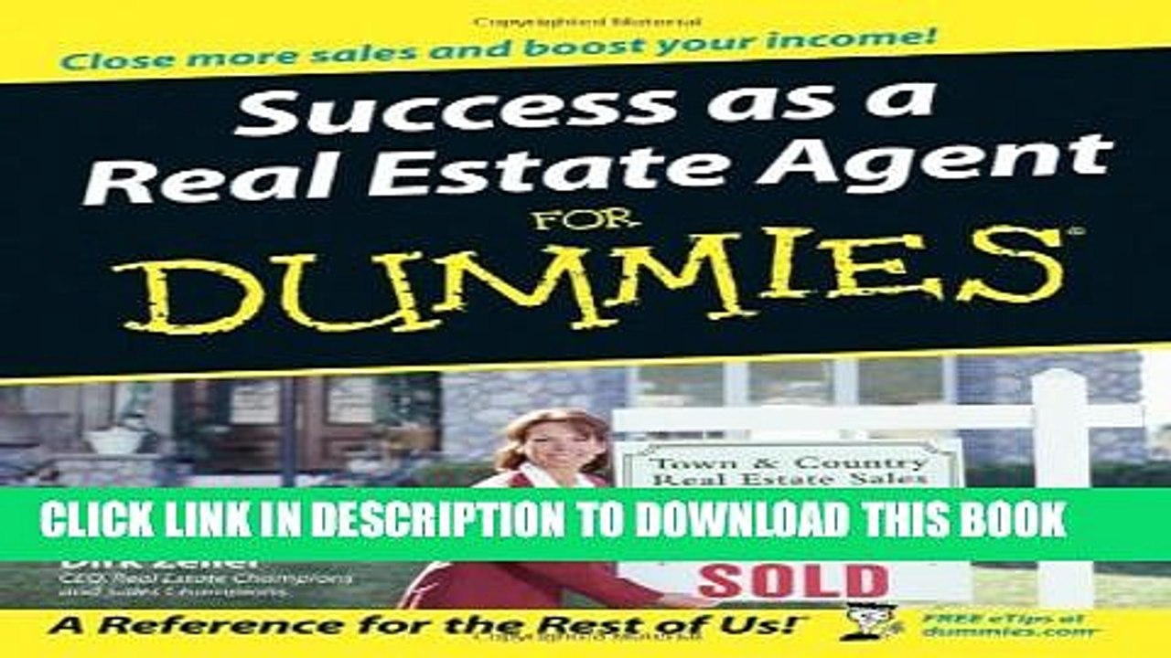 [PDF] Success as a Real Estate Agent For Dummies Full Online