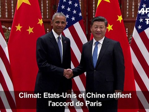 Climat: Chine et Etats-Unis ratifient l'accord de Paris