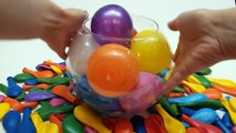 Learn Colors Balloon Nursery Rhymes Compilation - 5 Colours Water Wet Balloons - TOP Finger Songs