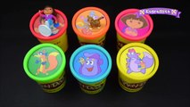 Dora la Exploradora Plastilina Play doh juguetes Sorpresas en Español Aprende los colores