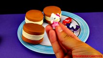 Shopkins Play Doh Spongebob Cars 2 Hello Kitty Ice Cream Sandwich Surprise Eggs StrawberryJamToys