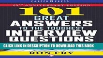 [PDF] 101 Great Answers to the Toughest Interview Questions: 25th Anniversary Edition Popular