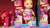 BABY ALIVE Bitsy Burpsy Baby [Pretend Baby Doll] with Diapers, Food and Burp Cloth
