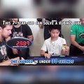 This 7 yearsold boy can solve a rubik's cube one handed in under 30 seconds. Amazing!!!