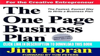 [PDF] The One Page Business Plan for the Creative Entrepreneur Popular Colection