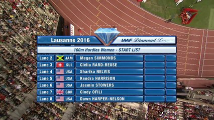 100m haies - DL Lausanne, 25 août 2016 (K. Harrison, 12''42)