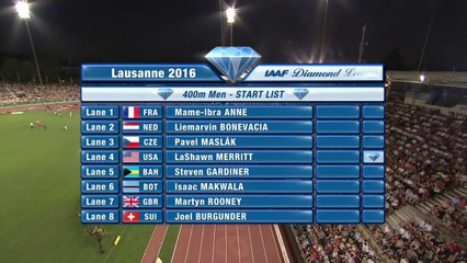 400m H - DL Lausanne, 25 août 2016