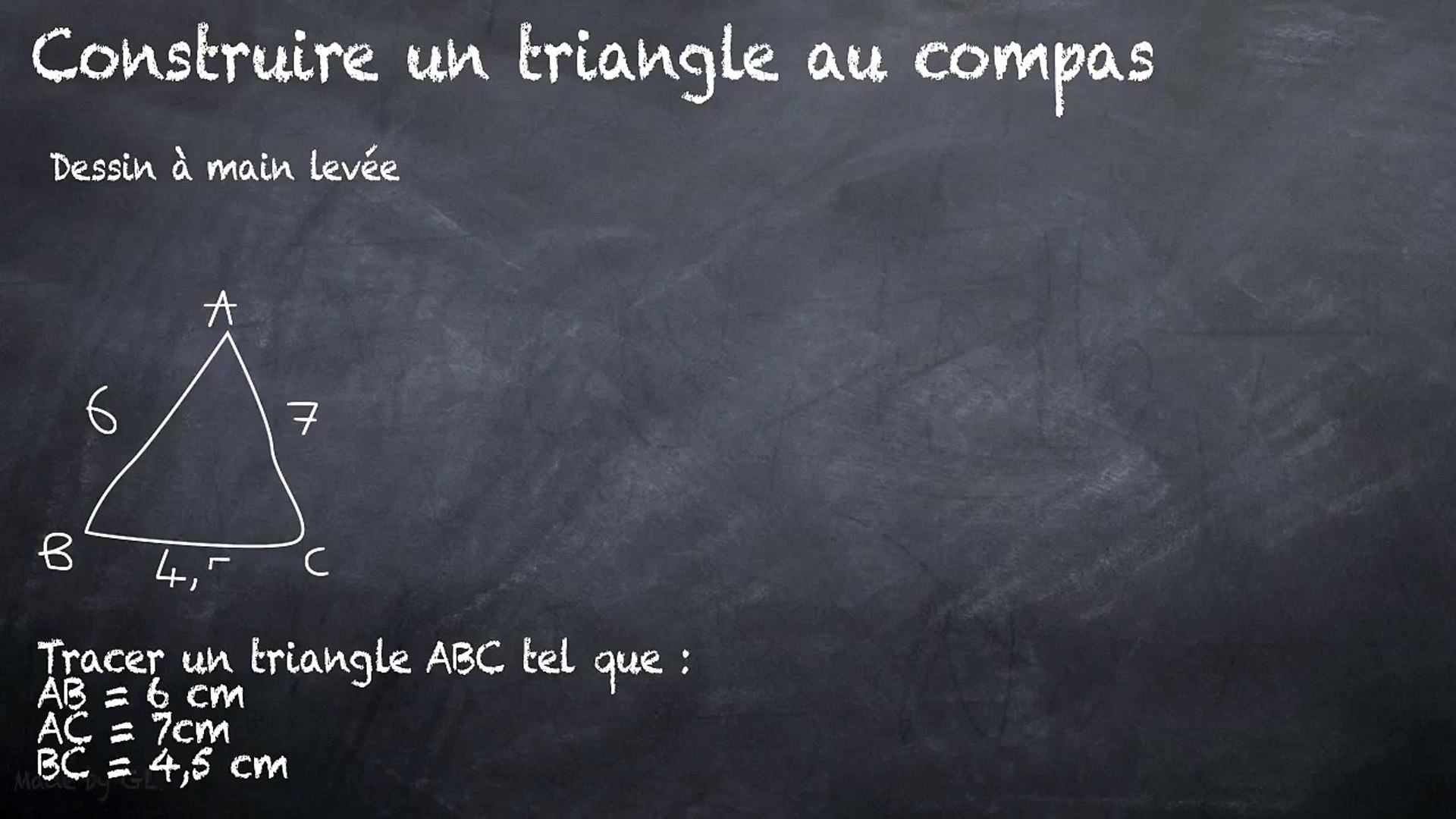6ème Les Polygones Construire Un Triangle Au Compas