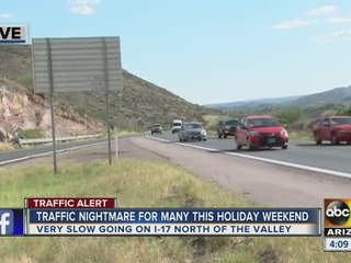Drivers trying to leave the Valley find highways slow going