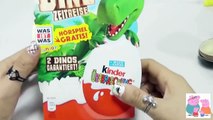 Play Doh Peppa Pig with George Dinosaur Surprise Eggs Giant Toys Peppas Family Play Dough Episodes