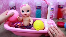 Baby Alive Bath Time Foam & Balloon Pop Surprise Toys   Orbeez Filled Bath & Giant Orbeez Balloons