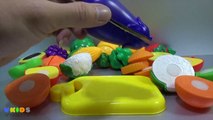 Learn Names, Colors Of Fruits And Vegetables With Toy Velcro Cutting Fruits And Vegetables