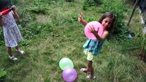 5 Mega Color Balloons - Learn Colors Balloon Finger Family Compilation- Outside Popping Show