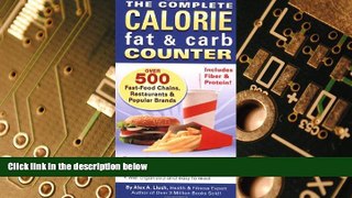 Big Deals  The Complete Calorie Fat   Carb Counter  Free Full Read Best Seller