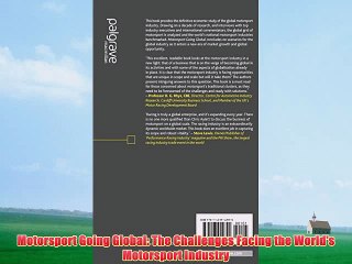 [PDF] Motorsport Going Global: The Challenges Facing the World's Motorsport Industry Full Online
