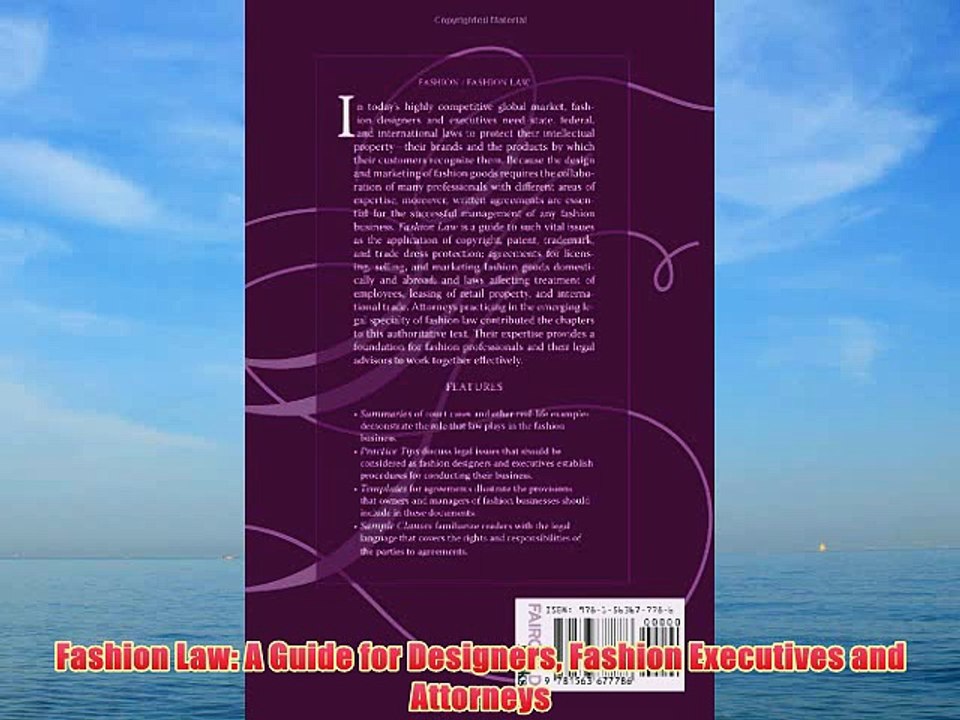 [PDF] Fashion Law: A Guide for Designers Fashion Executives and Attorneys Full Colection