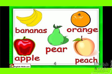 ESL Beginners English Lesson - Names of Fruits !