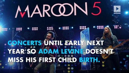 Maroon 5 dates rescheduled so Adam Levine doesn't miss his first child birth