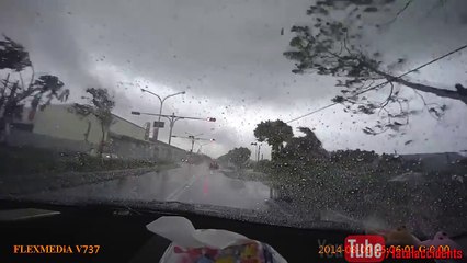 Car gets sucked up by tornado