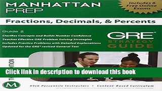 Read Fractions, Decimals,   Percents GRE Strategy Guide, 3rd Edition (Manhattan Prep GRE Strategy