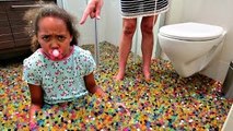 Bad Baby Messy Orbeez Bath Party Spa Explosion!! Daddy Freaks Out