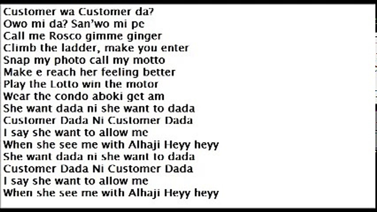 2T Boyz ft Davido – Customer Dada Ni (LYRICS VIDEO 2016)