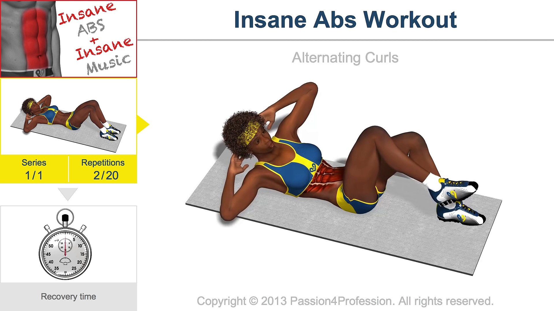 ⁣Insane Abs Workout - No Music