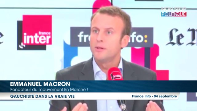 Emmanuel Macron se revendique être de ‘’la gauche du réel’’