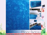 Moderner Teppich Seasons blau 10x10 cm Muster - flauschig weicher Hochflor Teppich in aktuellen