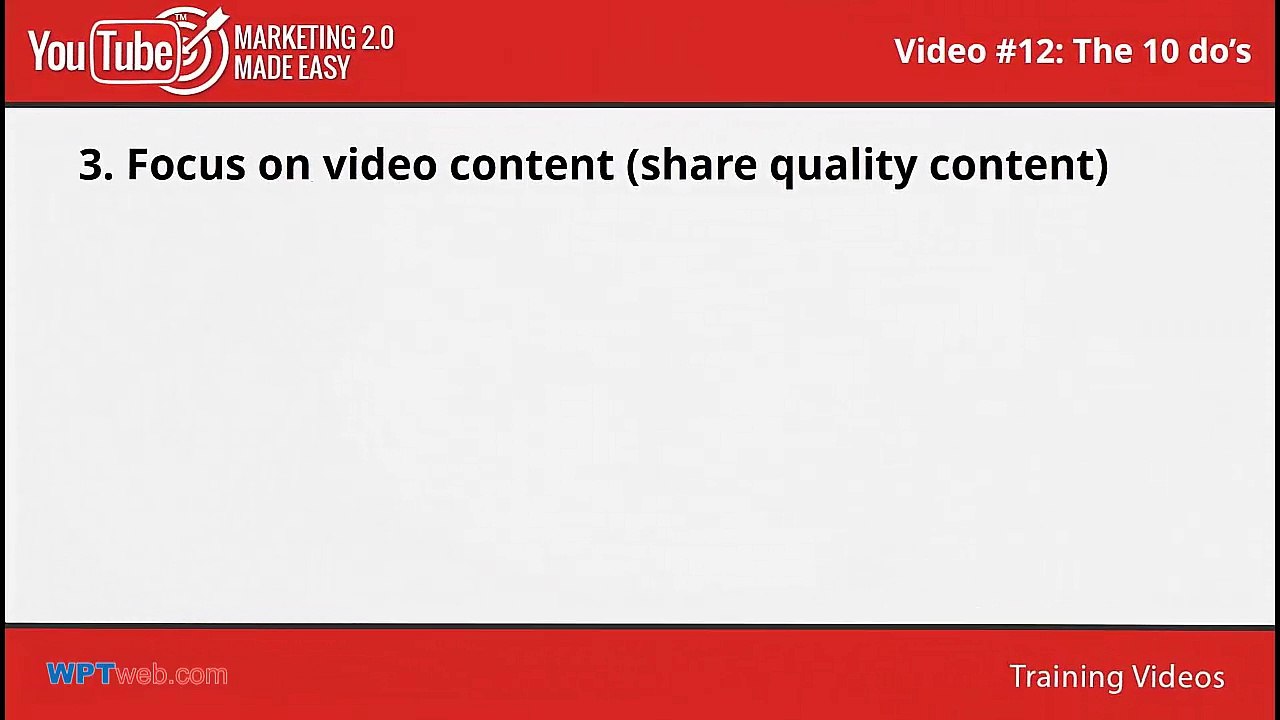 The 10 do's you have to apply for Successful YouTube Marketing campaigns - YouTube Marketing - Video 12