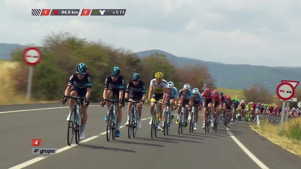SKY en cabeza del peloton / SKY in front of the pelotón - Etapa / Stage 15 - La Vuelta a España 2016
