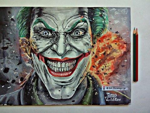 Speed Drawing comic DC Joker / Рисую комиксов DC Джокер / Velocidad dibujo comics DC Joker (Art & Drawings)