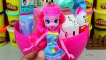 GIANT Pinkie Pie Surprise Egg Play Doh - My Little Pony Equestria Girls Frozen Mystery Minis Toys
