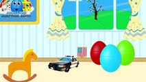 Learn Colours & Vehicles: Police Cars Part 2 ★ Coloring Book ★ Teach Colors for Kids Baby Toddler