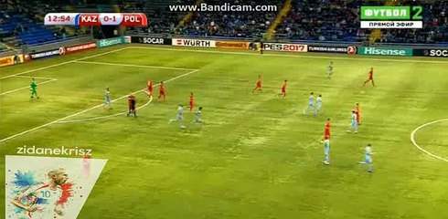 Robert Lewandowski Incredible Shot Chance - Kazakhstan vs Poland - World Cup Qualificarion - 04/09/2016