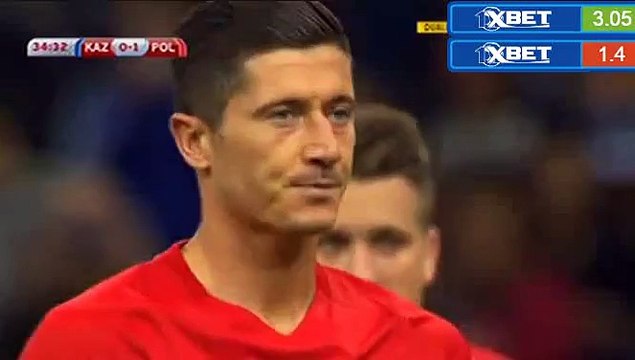 Robert Lewandowski Goal - Kazakhstan 0-2 Poland 04.09.2016