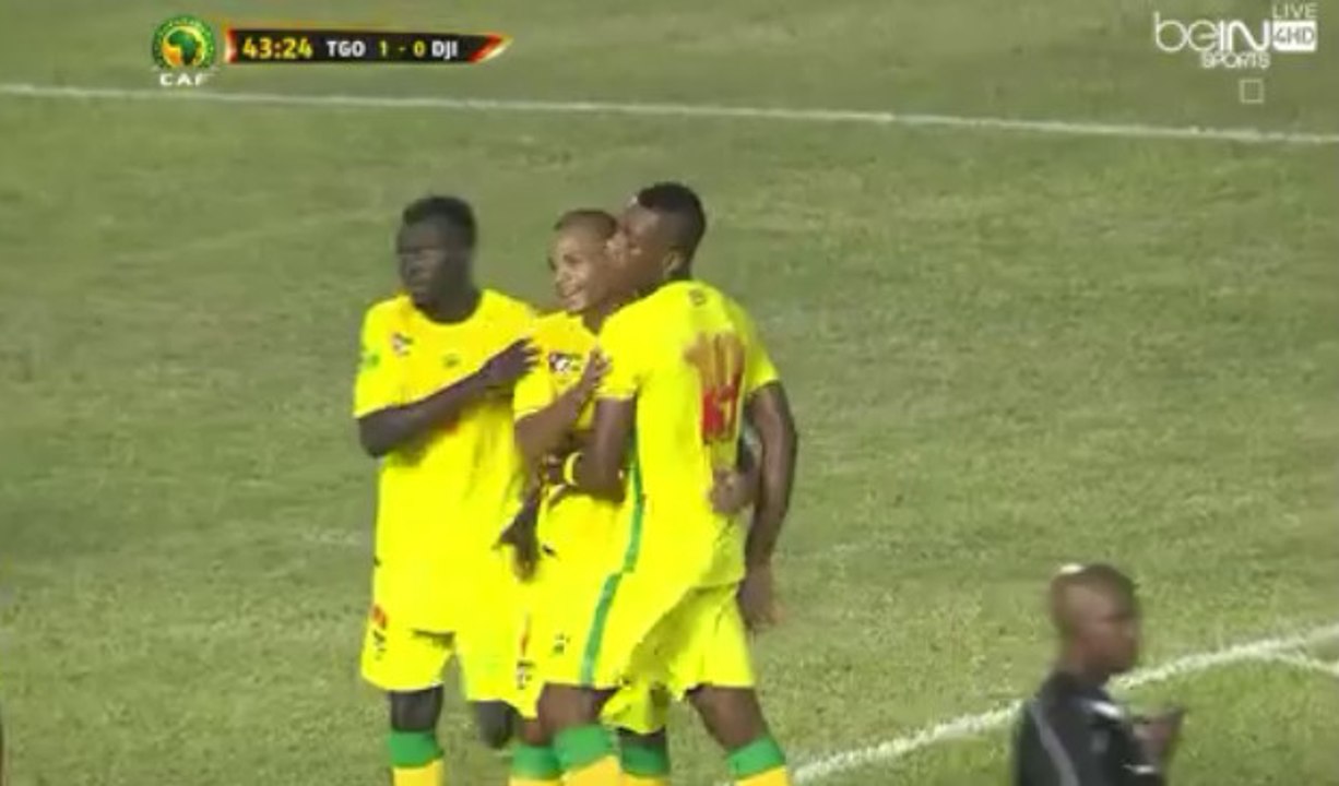 Mathieu Dossevi GOAL - Togo 2-0 Djibouti - 4.9.2016