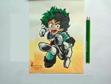 Speed Drawing Anime Boku no Hero Academia Izuku Midoriya  / Рисую Аниме Моя геройская академия Изуку / アニメ