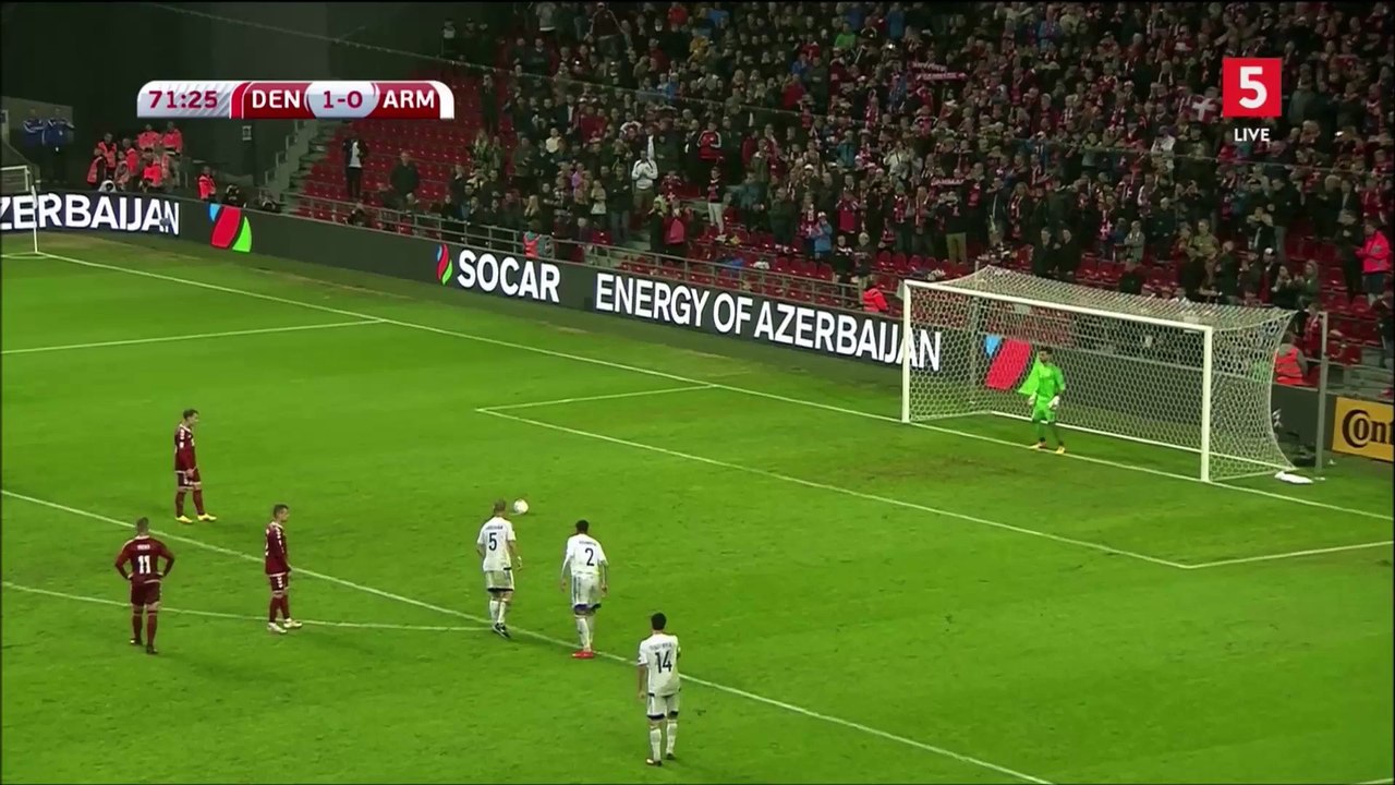 Arsen Belgarian saves vs Denmark