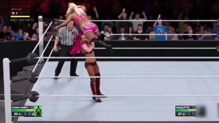 WWE  - Sasha Banks vs Charlotte Gameplay