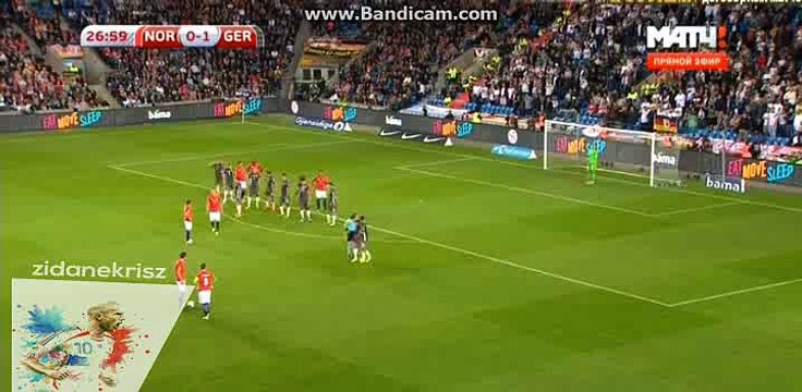 Mats Hummels Fantastic Header Chance - Norway vs Germany - World Cup - 04.09.2016