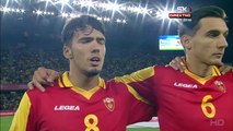 Crnogorska himna na utakmici Rumunija vs Crna Gora ,kvalifikacije za SP 4 septembar 2016