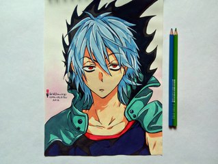 Speed Drawing Anime Servamp Kuro / Рисую Аниме Сервамп Куро  / アニメサーヴァンプクロドローイング / (Art & Drawings)