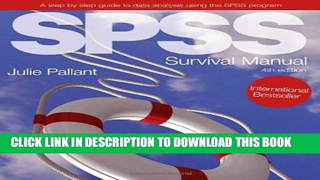 [PDF] SPSS Survival Manual: A step by step guide to data analysis using SPSS, 4th Edition Full