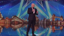 Cheeky peek - Danny Posthill really wants to make a good impression Britains Got Talent 2015
