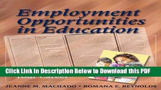 [Read] Employment Opportunities in Education: How To Secure Your Career Free Books