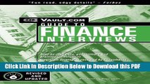 [Read] Finance Interviews: The Vault.com Guide to Finance Interviews (Vault Guide to Finance