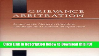 [Read] Grievance Arbitration: Issues on the Merits in Discipline, Discharge, and Contract
