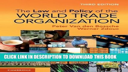 [PDF] The Law and Policy of the World Trade Organization: Text, Cases and Materials Popular
