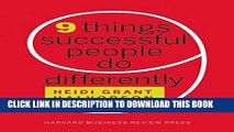 [PDF] Nine Things Successful People Do Differently Popular Colection